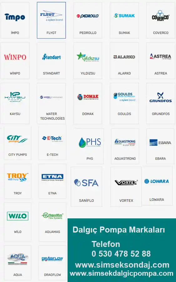 dalgıç pompa markaları