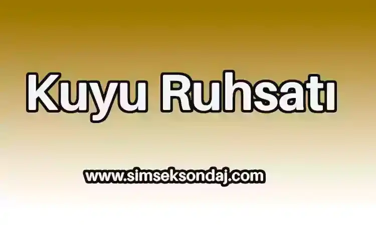 Kuyu Ruhsatları